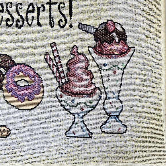 Vintage Fun Banner "Stressed Spelled Backwards Is Desserts!" Kitchen Home Decor - Picture 8 of 13